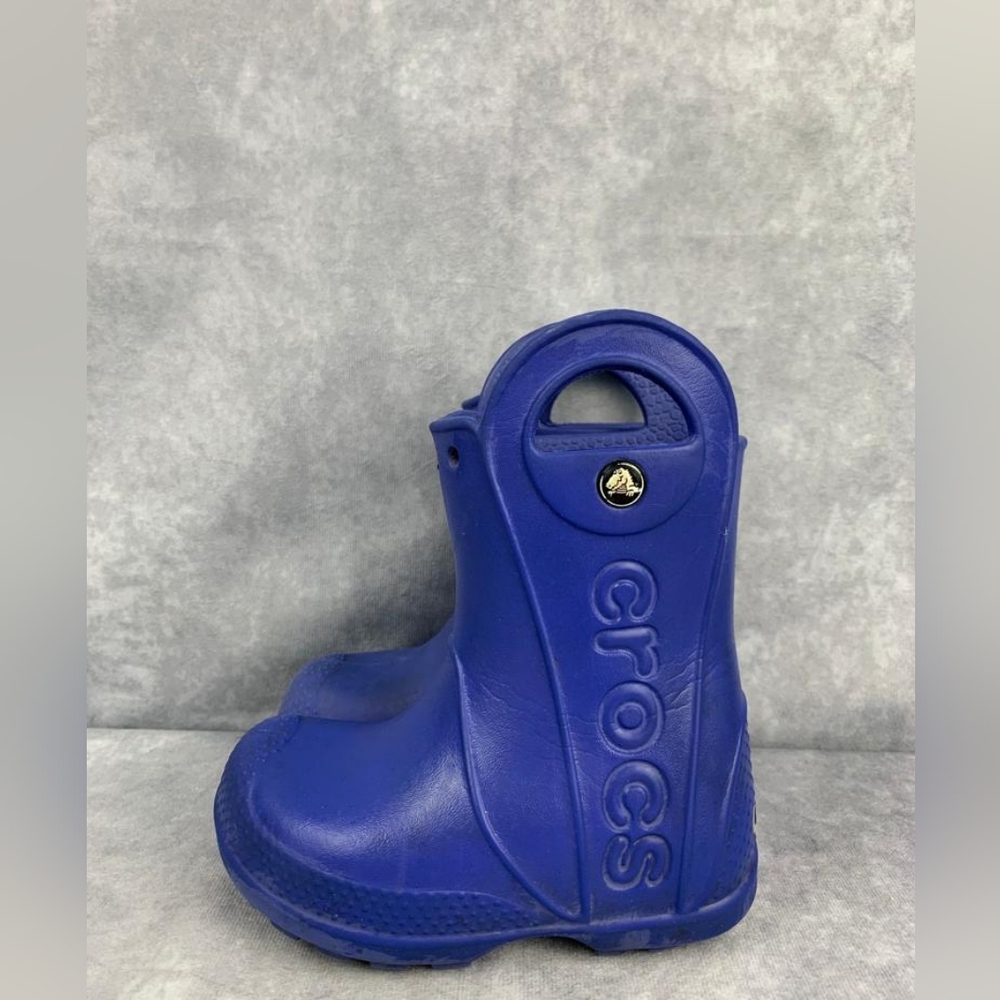 CROCS Kids Blue Handle Rain & Snow Boots - Picture 4 of 7